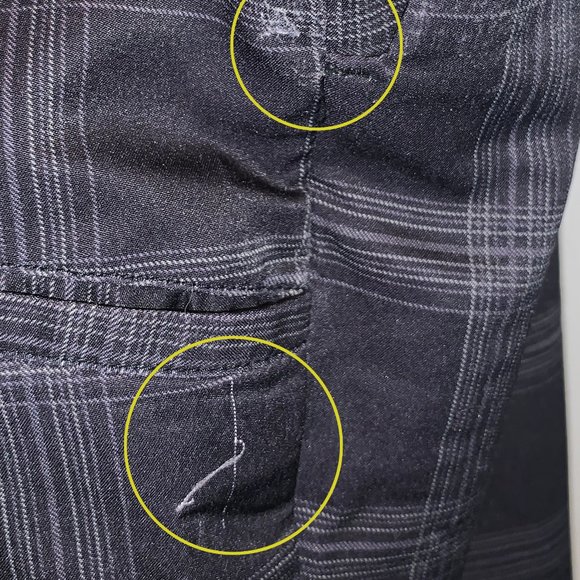 Volcom Board Shorts, Black Plaid, 30 - Picture 3 of 4